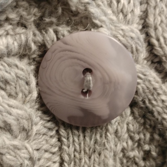 Aran Mor Ireland 100% Merino Wool Cardigan Women's Sweater Cable Knit Shawl S - Picture 8 of 9